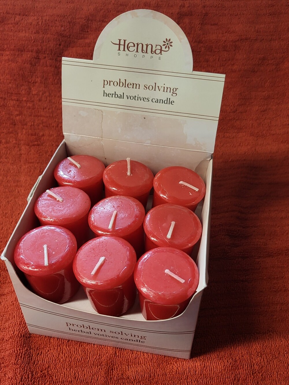 Henna Shoppe "Problem Solving" Sandalwood Herbal Votive Candles